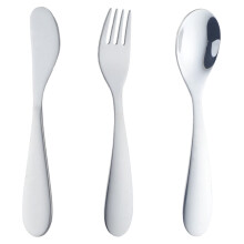 Kids Stainless Steel Cutlery Set Fork Spoon 3-Pc