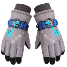 Kids Children Ski Gloves Winter Snow Gloves Waterproof Winter Warm Glove for Snowboarding, Sledding, Dinosaur Print Warm Cold Cotton Gloves