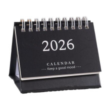 24-Month Small Desk Calendar from July 2025 to June 2027, Paper, High-Definition Printing, for Home, School and Office