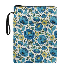 Etui met ritssluiting van polyesterstof met bloemenpatroon, retrostijl, voor leraren, ter bescherming van hardcover notitieboeken, bijbels, dagboeken