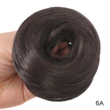 Haarstukje van echt mensenhaar met elastische band voor een rommelige knot, naturel
