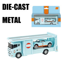 Legeringsbilmodel legetøj 1: 64 trailercontainerlastbil