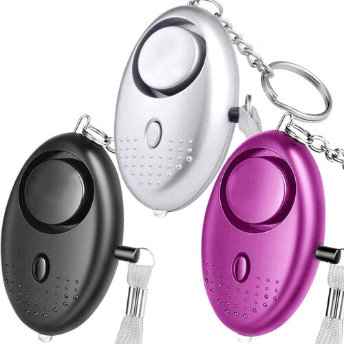 Personal Emergency Alarm Keychain with LED Light 3 Pack