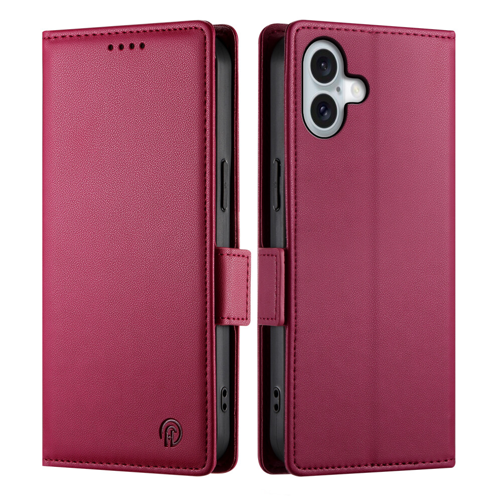 Wallet Case For Iphone 16 6.1" (2024), Pu Leather Folio With Magnetic Closure, Card Holder & Kickstand Â Compatible With Iphone 16 9165521653546
