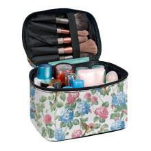 Make-up organizer tas van polyester met hortensia-patroon, groot formaat