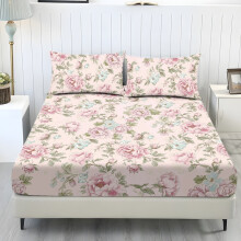 Full Size Sheet Set Soft Cooling Polyester Peony Pink