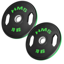 10 kg gummierte olympiske plater, sett med 2