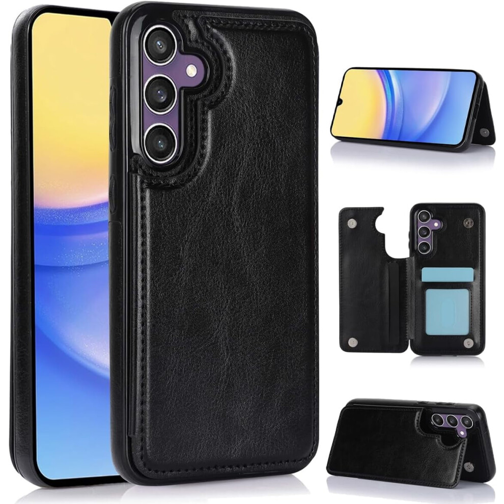 Galaxy A15 5G Case With Card Slot, Pu Leather Wallet, Stand & Shockproof Protection Â Compatible With Samsung A15 (6.5") 9405492275287