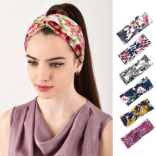 Set de 5 bentițe de păr pentru femei, stil Boho Floal, încrucișate, cu bandă de păr, accesorii de păr la modă pentru femei, pentru yoga,