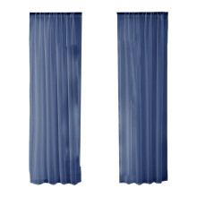 Solid Color Sheer Curtains Semi-Sheer Rod Pocket 2 Panels