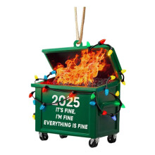 Crúcaí Ornáideacha Dóiteáin Dumpster Aicrileach2D10pcs