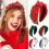 Tiara de Natal feminina com pérolas, strass e cristais. 1