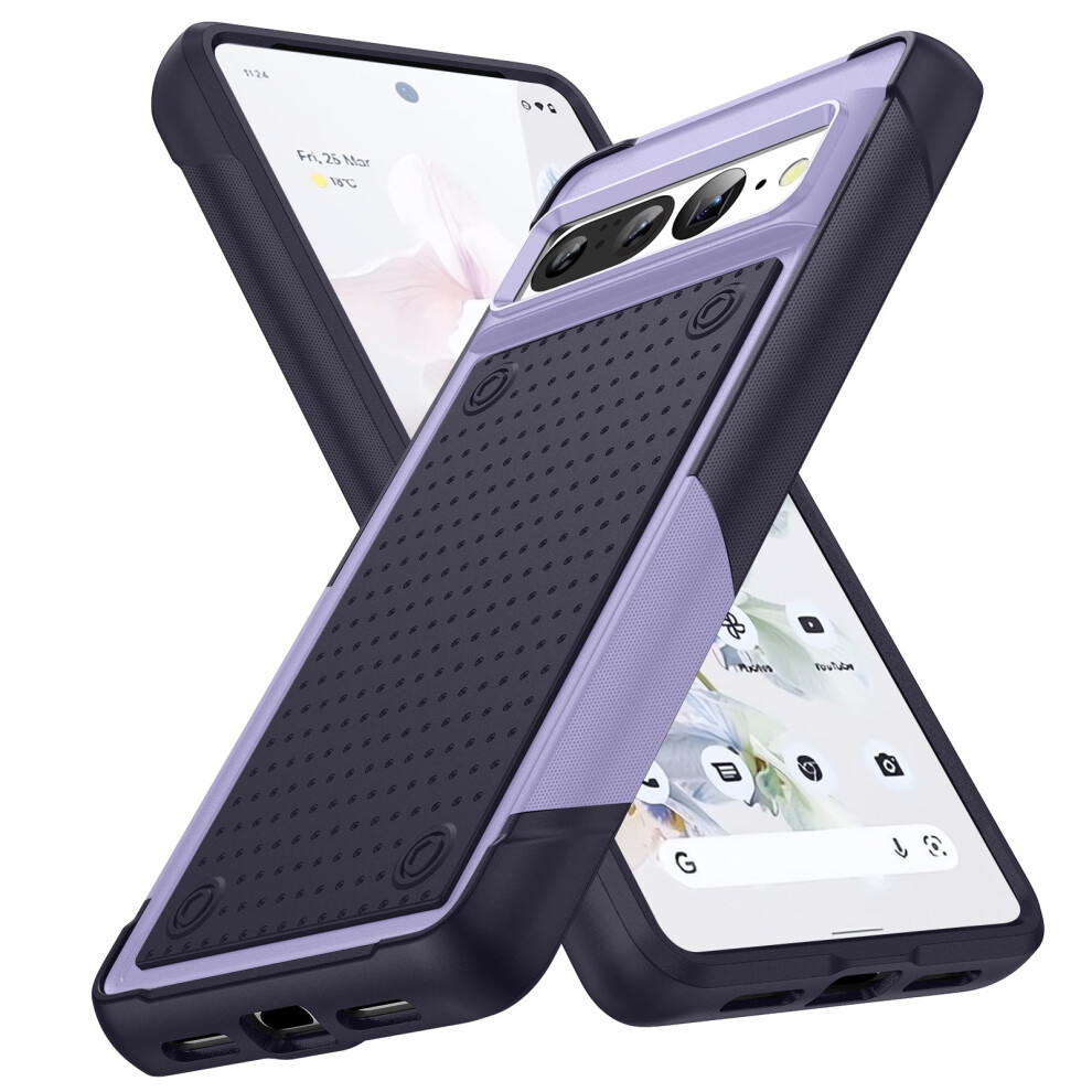 For Google Pixel 7 Case, Heavy Duty Drop Protection Hybrid Silicone Pc Shockproof Rugged Tough Protective Case For Google Pixel 7, Purple 9165521651795