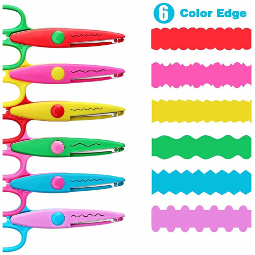 6-Pack Decorative Edge Craft Scissors (Zig Zag, Scrapbooking, Pattern) – Compatible with All Crafting Projects 1