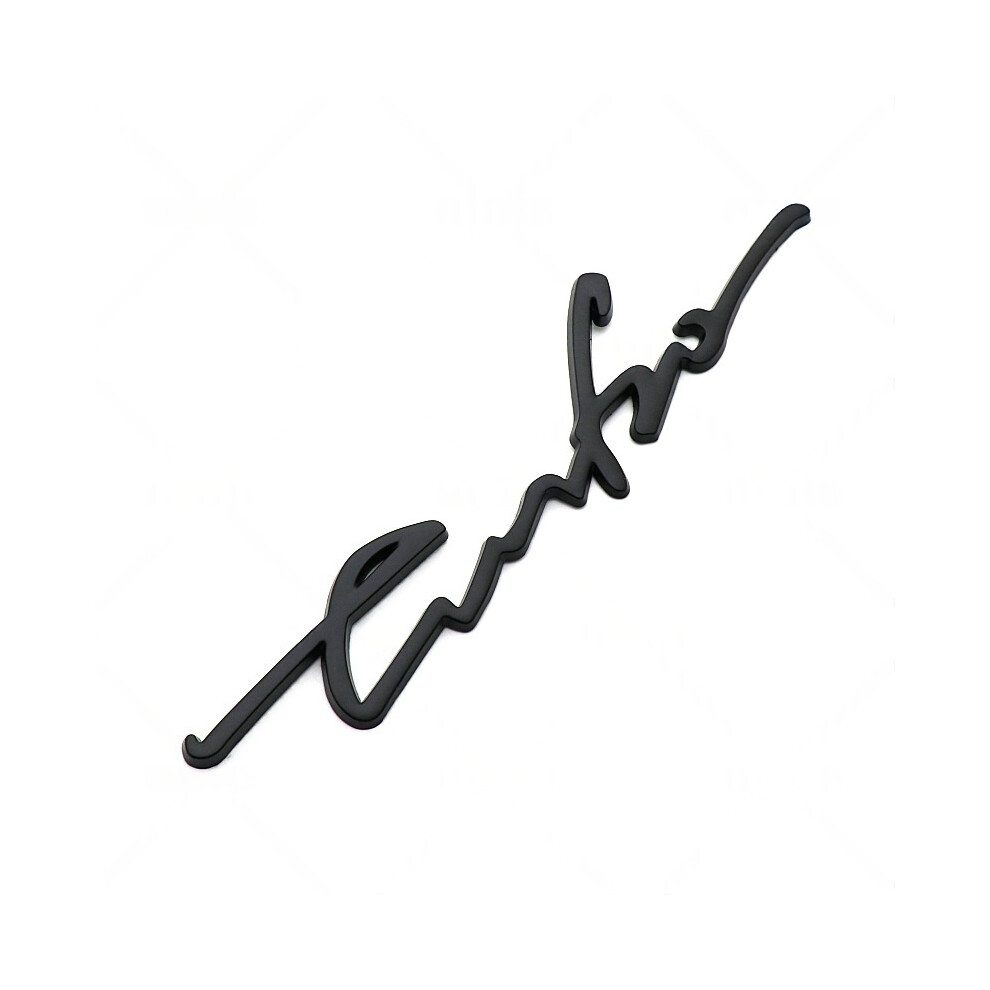 (Black) Turbo 3D Aluminium Chrome Sporty Style Badge Emblem Sticker Decal Black 4069369399107