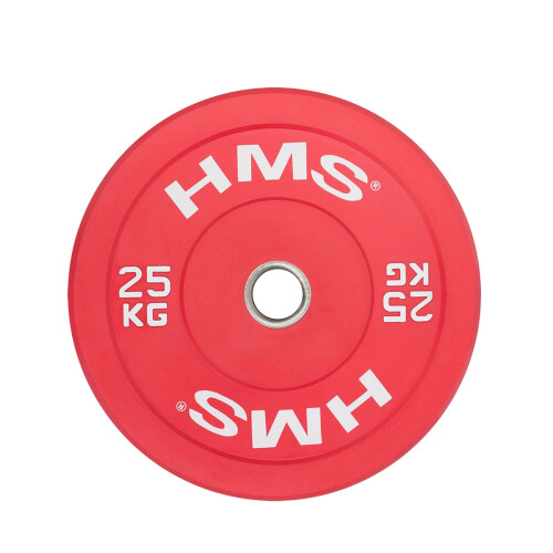 Bumper Olympische schijf, 25 kg, rood