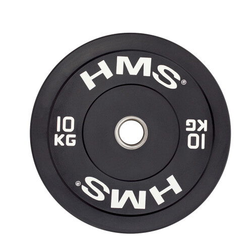 10 kg schwarze olympische Stoßfängerplatte
