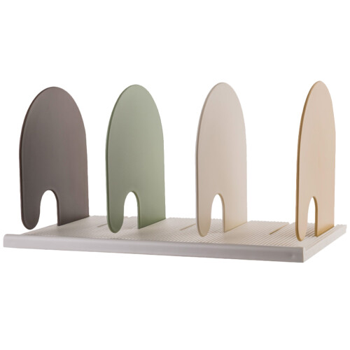 3Pcs Plastic Decorative Bookends for Office Desk and Bookshelf 1