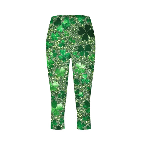Women's Stretch High-Waisted Shamrock Leggings 2