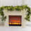 Kunstmatige Norfolk dennenkrans 1,8 meter warm wit LED 2
