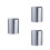3Pcs Silver Desktop Waste Container Stainless Steel Office Trash Bin 6
