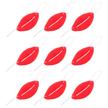 18Pcs Red Latex Lips Prank Toy Set Lightweight Party Photo Booth Props