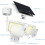 Solar Motion Sensor Floodlights 6500K, 180 LED, IP65, with Remote—White, 2-PCS 3