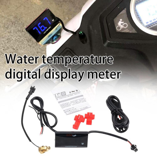 Motorcycle Thermometer Gauge Water Temp Temperature Display, Meter Digital 1