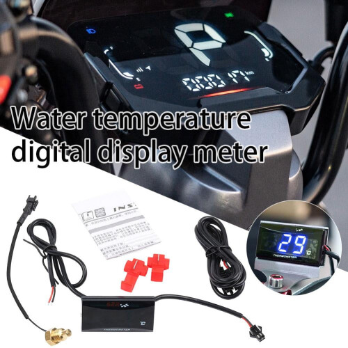Motorcycle Thermometer Gauge Water Temp Temperature Display, Meter Digital 2