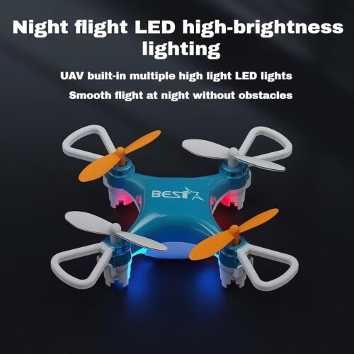 Μίνι Drone για παιδιά με LED, διατήρηση ύψους και προστασία προπέλας, κόλπα με ένα 2