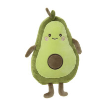 Plüschkissen mit Avocado-Motiv – Verspielte Dekoration aus hochwertigem Plüschstoff – Weiches Plüschtier zum Spielen und Kuscheln –