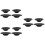 12Pcs Kitchen Sink Strainers Black Stainless Steel Drain Filter Basket 8