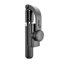 Smartphone Gimbal Stabilizer With Conceal Tripod Ultra Stable Selfie Stick For Group Selfies Action Videos Live Streaming Rechargeable Led Light Auto