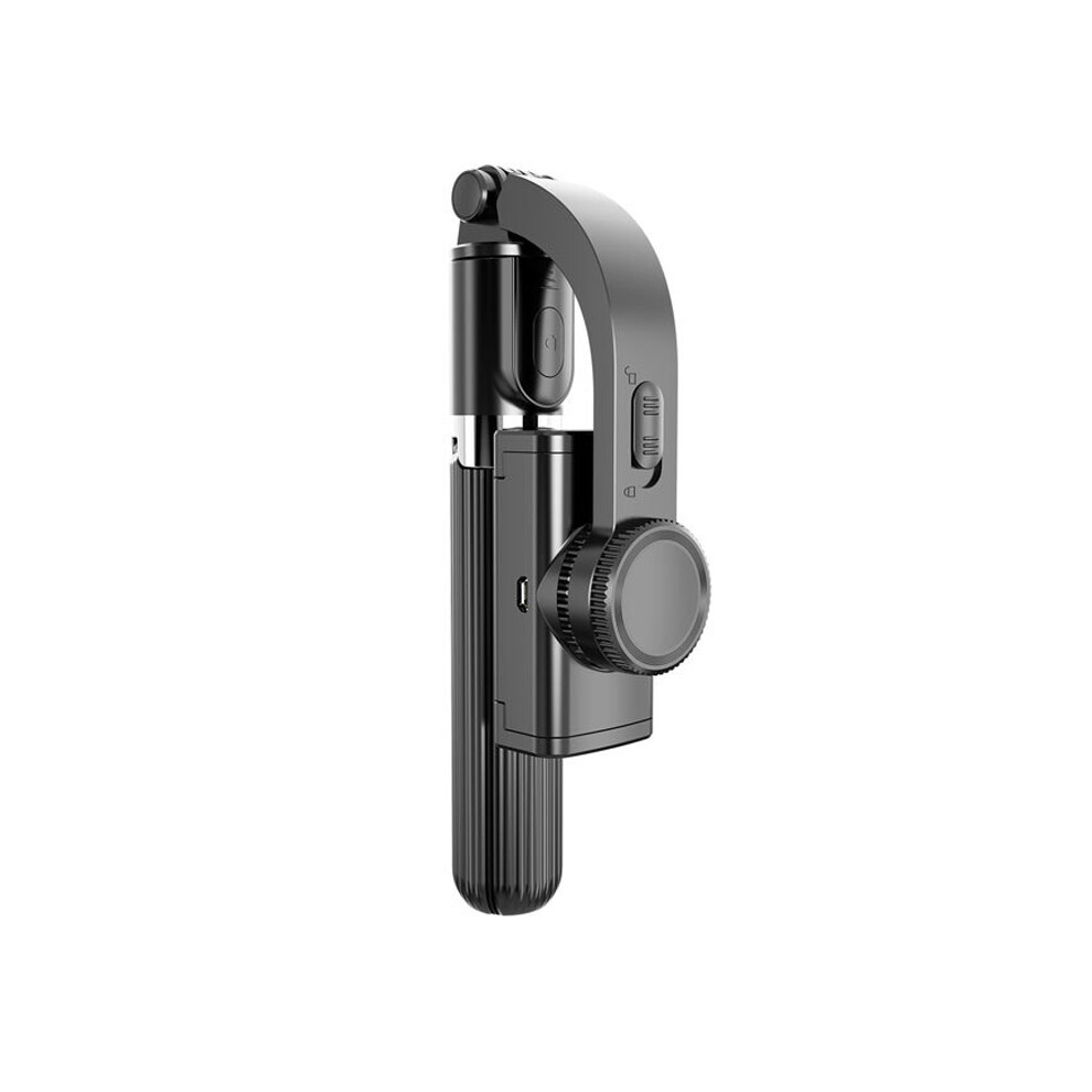 Smartphone Gimbal Stabilizer With Conceal Tripod Ultra Stable Selfie Stick For Group Selfies Action Videos Live Streaming Rechargeable Led Auto Light 9370362879073