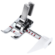 Sewing Foot With Guide Adjustable Ruler Guide Topstitching Decorative Stitching Channel Quilting Accessories Metal Presser Foot Snap On Fit Low Shank