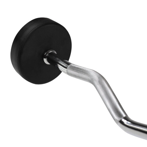 35 kg Curlstange mit Gummibeschichtung 1