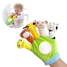 Zachte handpop voor kinderen en volwassenen, fantasierijk rollenspel, interactief verhalen vertellen, educatief rollenspel, koeontwerp (één maat)