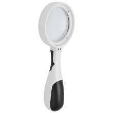 Non Slip Grip LED Magnifying Glass with Light Read Small Print Premium Quality Lenses Portable Handheld Magnifier Loupe Two Level Magnification
