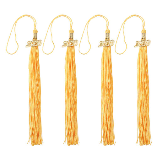 12Pièces Pompons Dorés De Graduation En Polyester Accessoires Créatifs 2