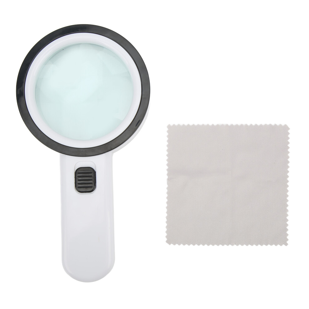 30X Magnifying Glass with12LED Lights Illuminated Handheld Magnifier for Reading Collectibles Inspection, Clear Distortion Free Lens Ergonomic Grip