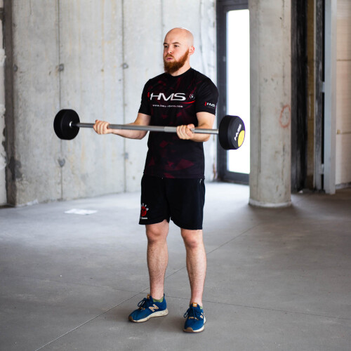 Gummibelagd skivstång, 15 kg, hållbart grepp 2