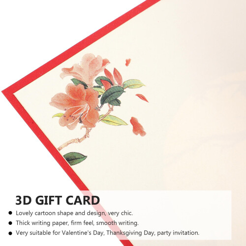 Anniversary Greeting Card Red Paper Romantic Design Blessing Message 1Set 2