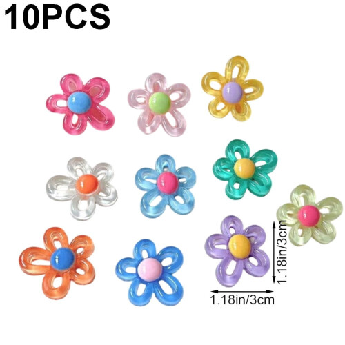3D Blomkylskåpsmagneter Färgglada Blommor 10 st 1