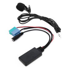 Adaptor audio auto cu cablu AUX Bluetooth 5.0, streaming muzical wireless, apeluri hands-free, plug and play, material ABS durabil, compatibilitate