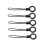 Reinforced Plastic Lanyard Rings Smooth Texture 10 pcs 4