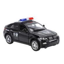 Detailgetreues Polizeiauto-Spielzeug mit Licht- und Soundeffekten, Reibungsantrieb, zu öffnender Kofferraum für kreatives Spielen für Kleinkinder