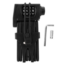 Lucchetto per bicicletta pieghevole con combinazione a 4 cifre resettabile, con staffa di montaggio, resistente, antifurto, impermeabile,