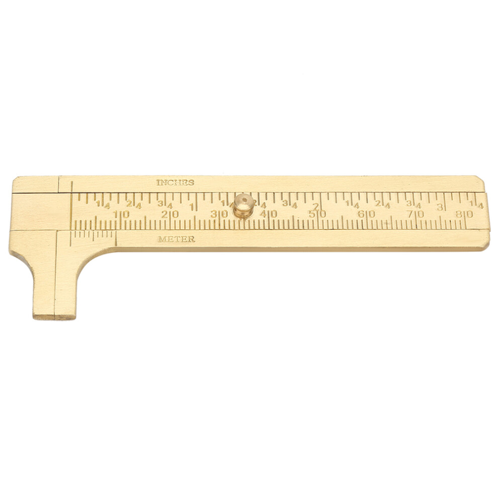Vernier Caliper Brass Measuring Tool Exquisite Craftsmanship Vintage Style Dual Scale Design Lightweight And Portable Millimeter Inch Gauge With High 9338982323840