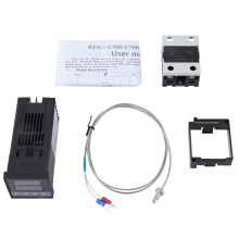 Digitaler PID-Temperaturregler REX-C100 mit 40A-Halbleiterrelais und M6K-Sonde – Hochpräzise Messung für Industrieanlagen