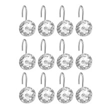 12Pcs Multi Color Acrylic Shower Curtain Hooks Easy Install